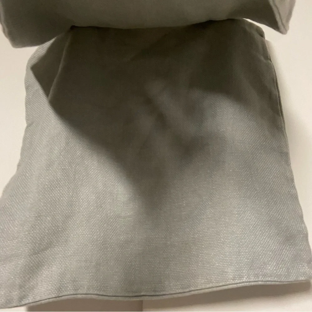 Restoration Hardware Grey linen Pillow Shams set Size 20 X 20